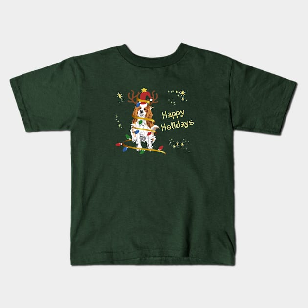 Cavalier King Charles Spaniel Holiday Gifts Kids T-Shirt by Cavalier Gifts